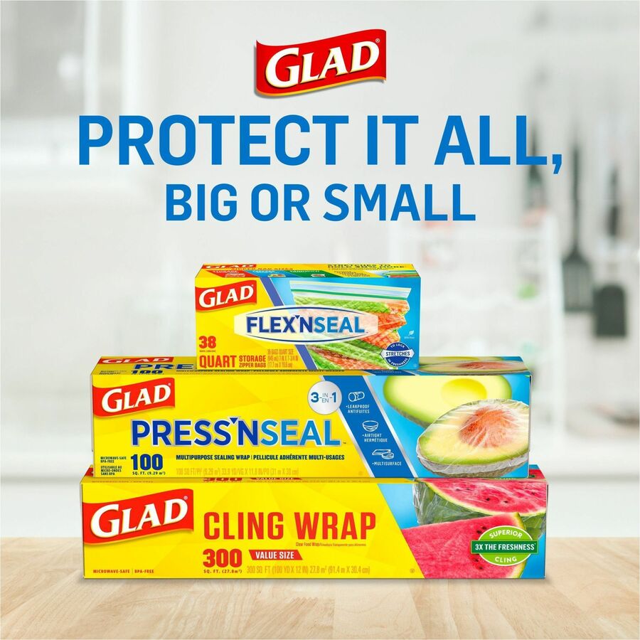 Glad 70 Square Foot Press'n Seal Food Plastic Wrap - 23069