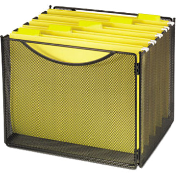 Safco Onyx Steel Mesh Desktop File Box - 2170BL