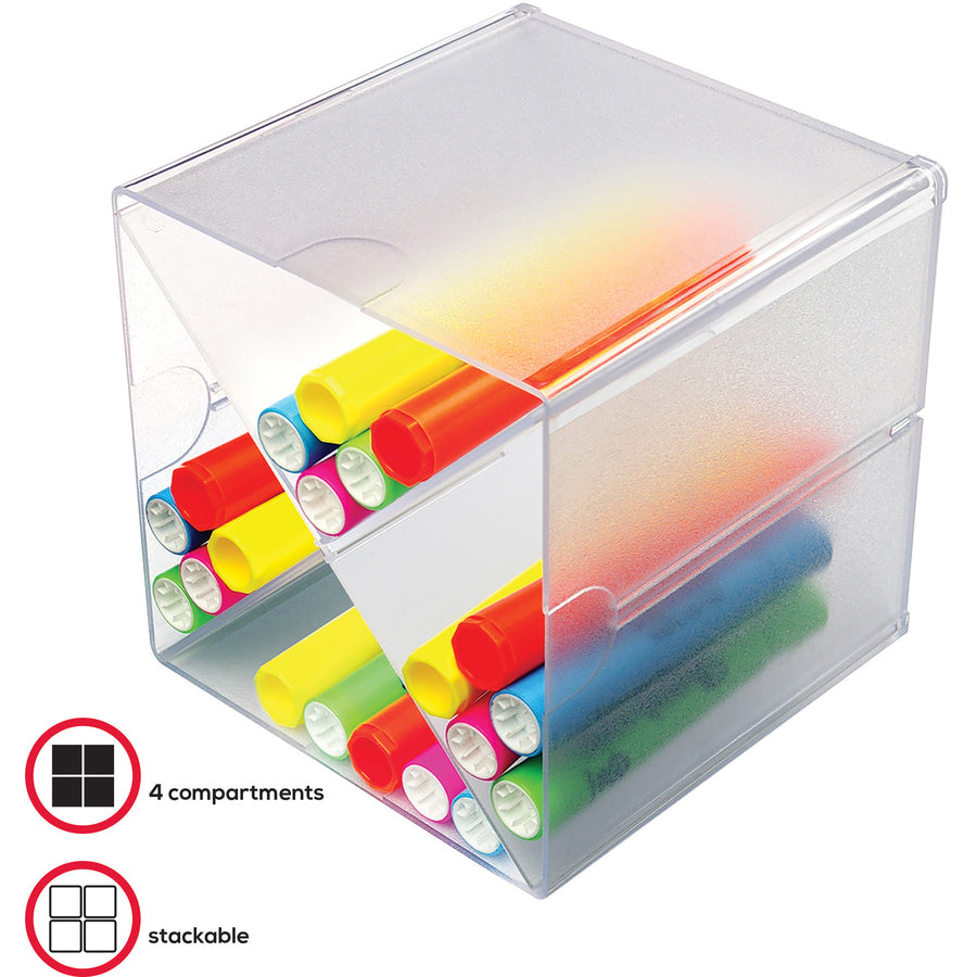 Deflecto Stackable Cube Organizer - 350201