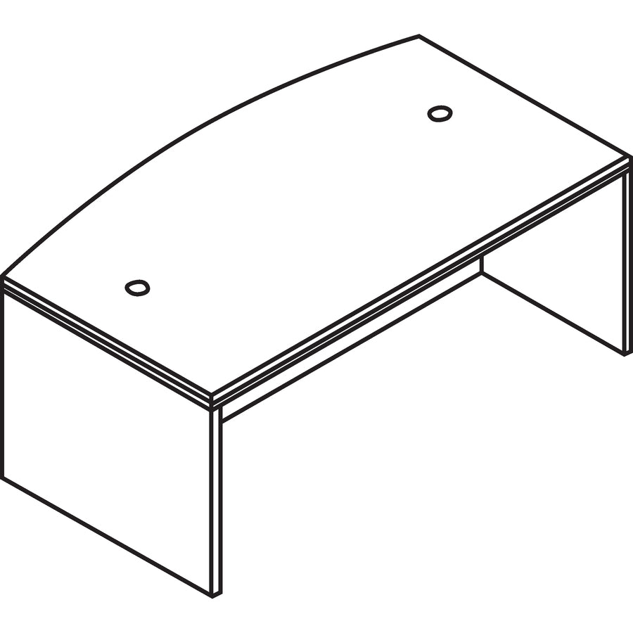 Lorell Essentials Series Bowfront Desk Shell - 69406