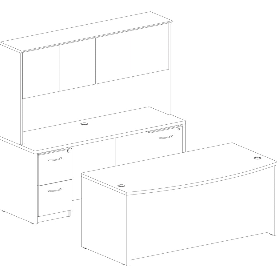Lorell Essentials Series Stack-on Hutch with Doors - 69382