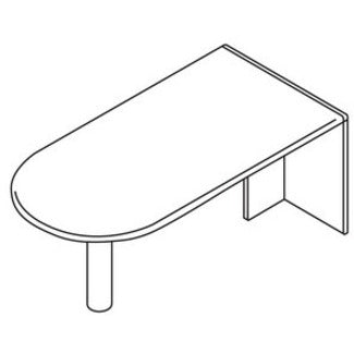 Lorell Essentials Peninsula Desk Box 1/2 - 69415