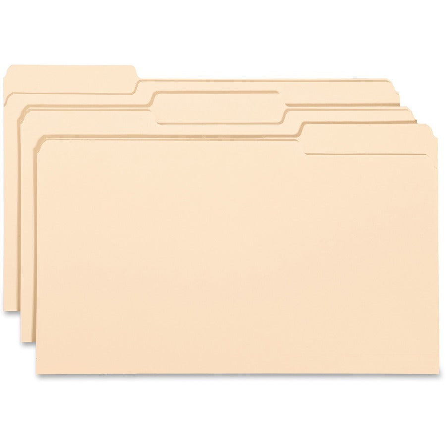 Business Source 1/3 Tab Cut Legal Recycled Top Tab File Folder - 43560