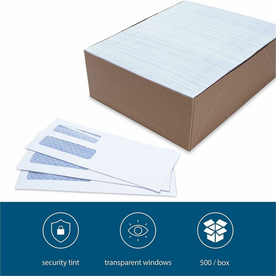 Business Source No. 10 Double-Window Invoice Envelopes - 36694