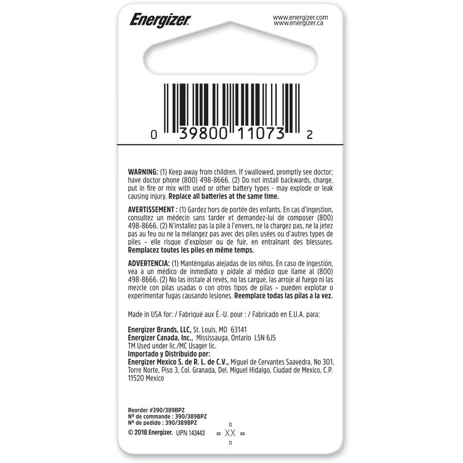 Energizer 390/389 Watch/Electronic Battery - 389BPZ