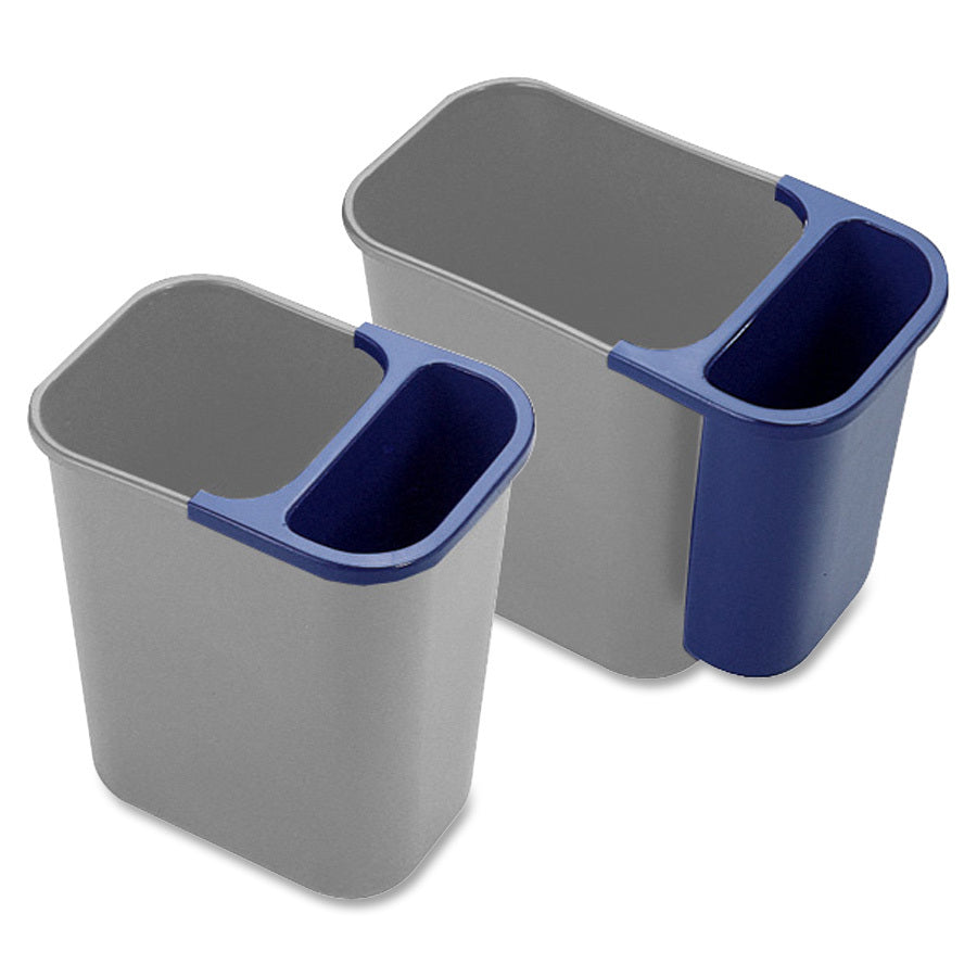 Rubbermaid 2950-73 Deskside Wastebasket Recycling Side Bin - 295073BLUE