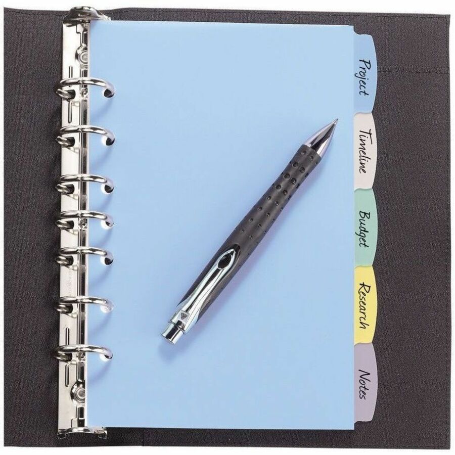 Avery Durable Plastic Write-On Dividers 5-1/2" x 8-1/2" , 5 tabs - 16180
