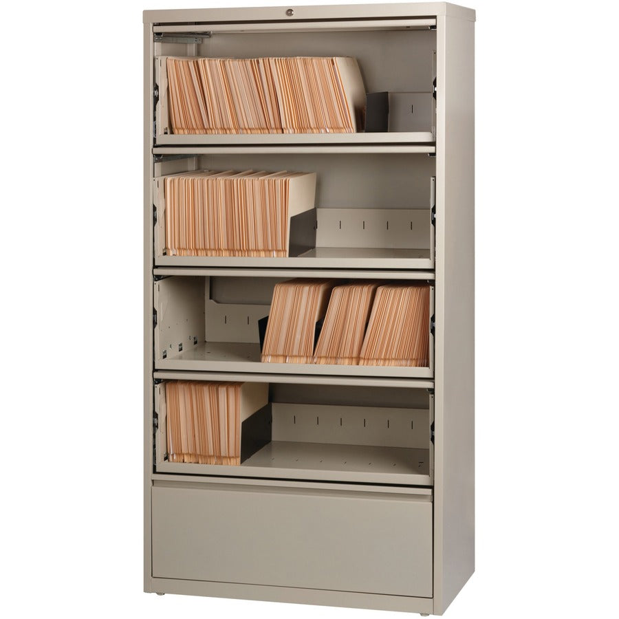 Lorell Fortress Lateral File with Roll-Out Shelf - 43512