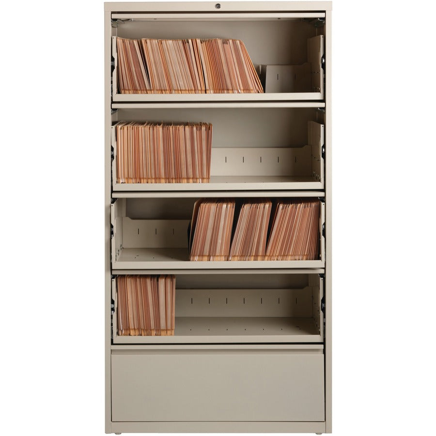 Lorell Fortress Lateral File with Roll-Out Shelf - 43512