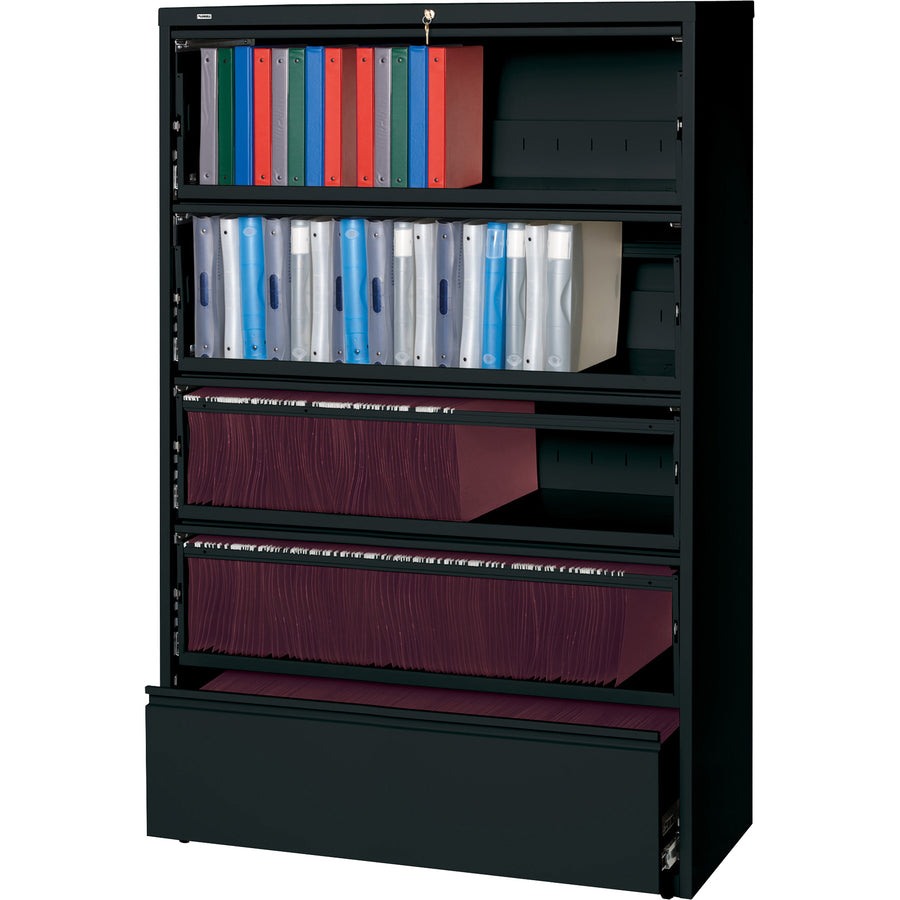 Lorell Fortress Lateral File with Roll-Out Shelf - 43517