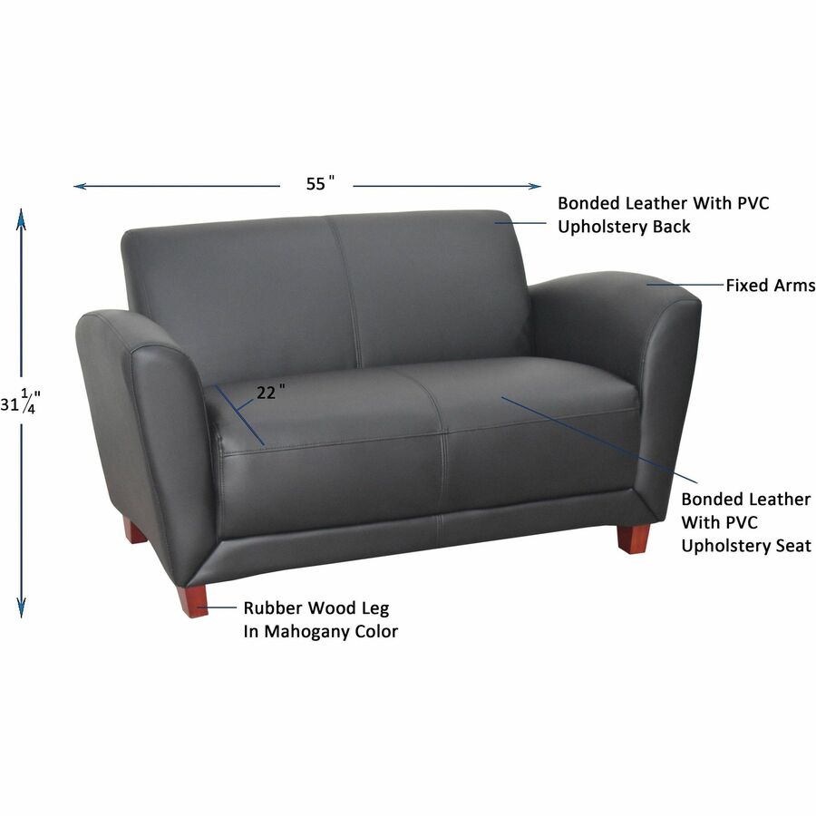 Lorell Accession Reception Loveseat - 68951
