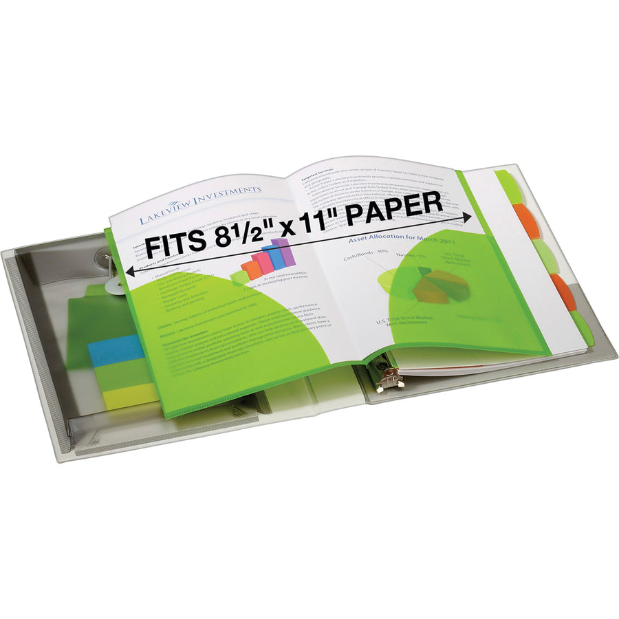 Avery® Small Binder Pockets, Fold-Out, 5 1/2 x 9 1/4, Assorted, Pack of 3 (75308) - 75308