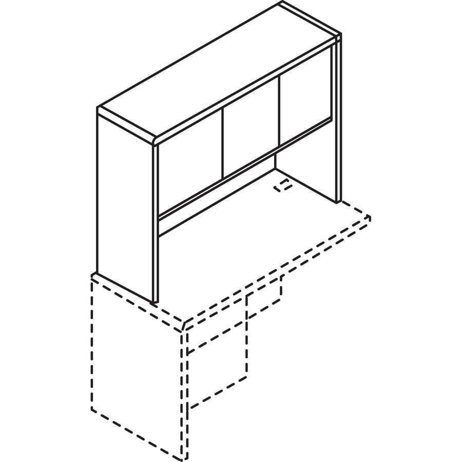 Lorell Essentials Series Stack-on Hutch with Doors - 69913