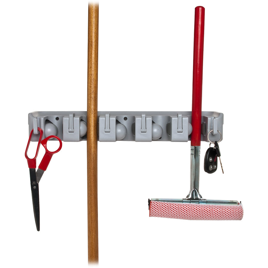 Genuine Joe Cleaning Tool Wall Organizer Rack - 12504