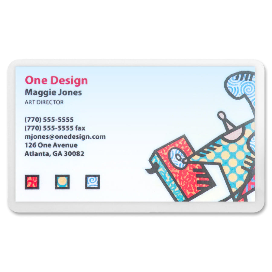 Business Source 5 mil Business Card Laminating Pouches - 20861