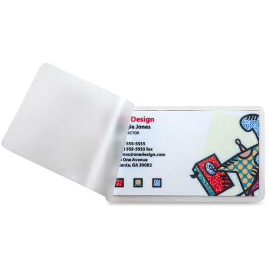 Business Source 5 mil Business Card Laminating Pouches - 20861