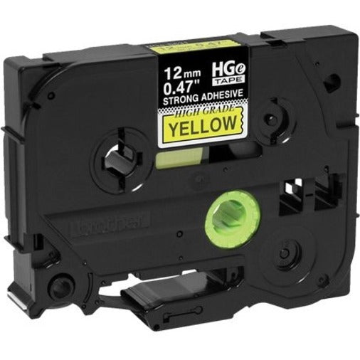 Brother HGES6315PK Black on Yellow Extra-Strength Adhesive Label Tape - HGES6315PK