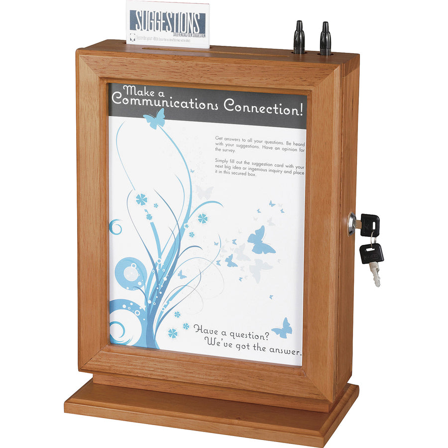 Safco Customizable Wood Suggestion Box - 4236CY