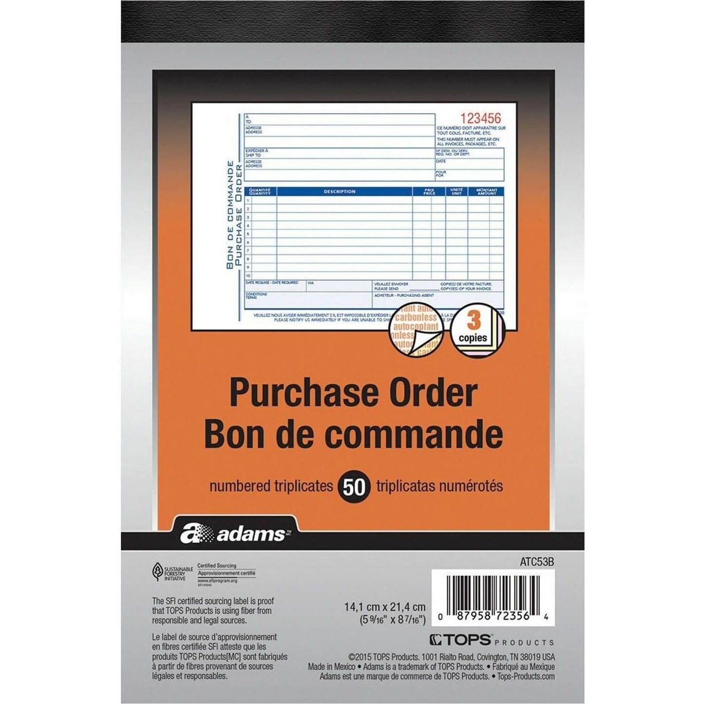 Adams Purchase Order Form