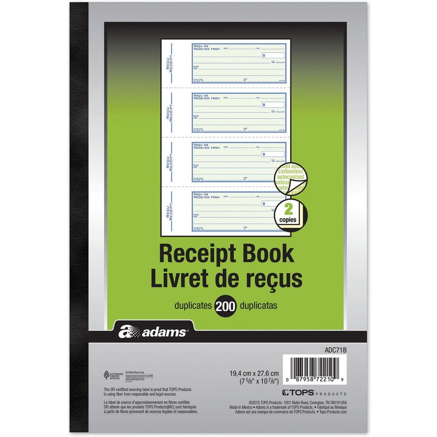 Adams Receipt Book - ADC71B