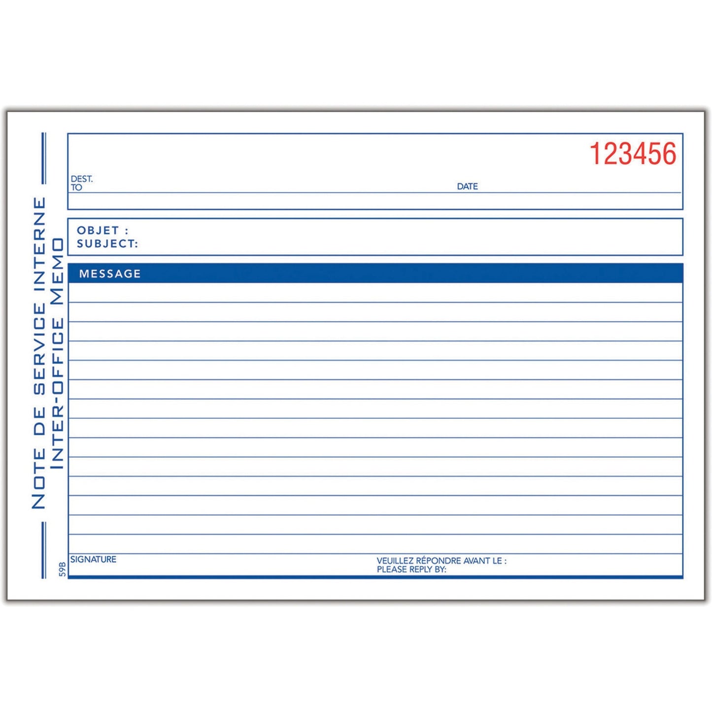 Adams Preprinted Interoffice Memo Book