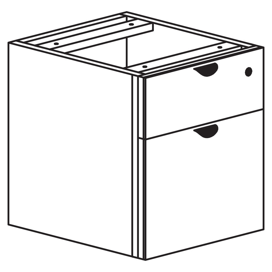 HDL Innovations Hanging Box/File Pedestal - 2-Drawer - INVHPFEZ