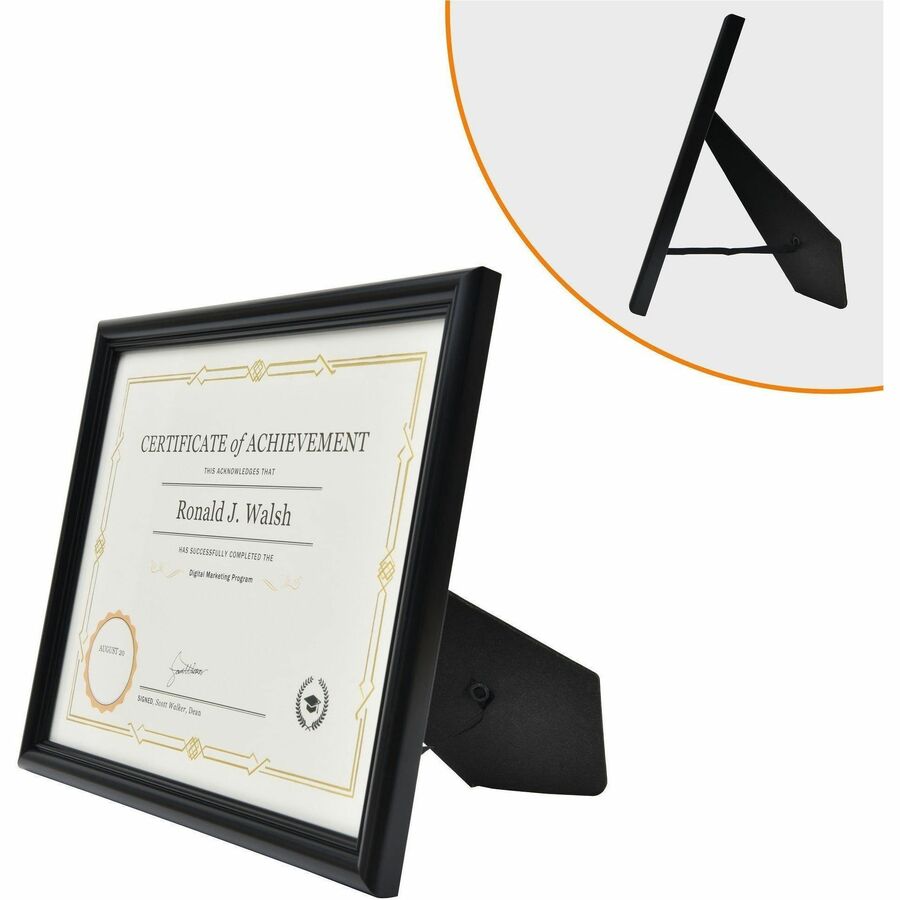 St. James® Certificate/Diploma/Document Frame, 8.5x11" , Milano Glossy Black, 83904 - 83904