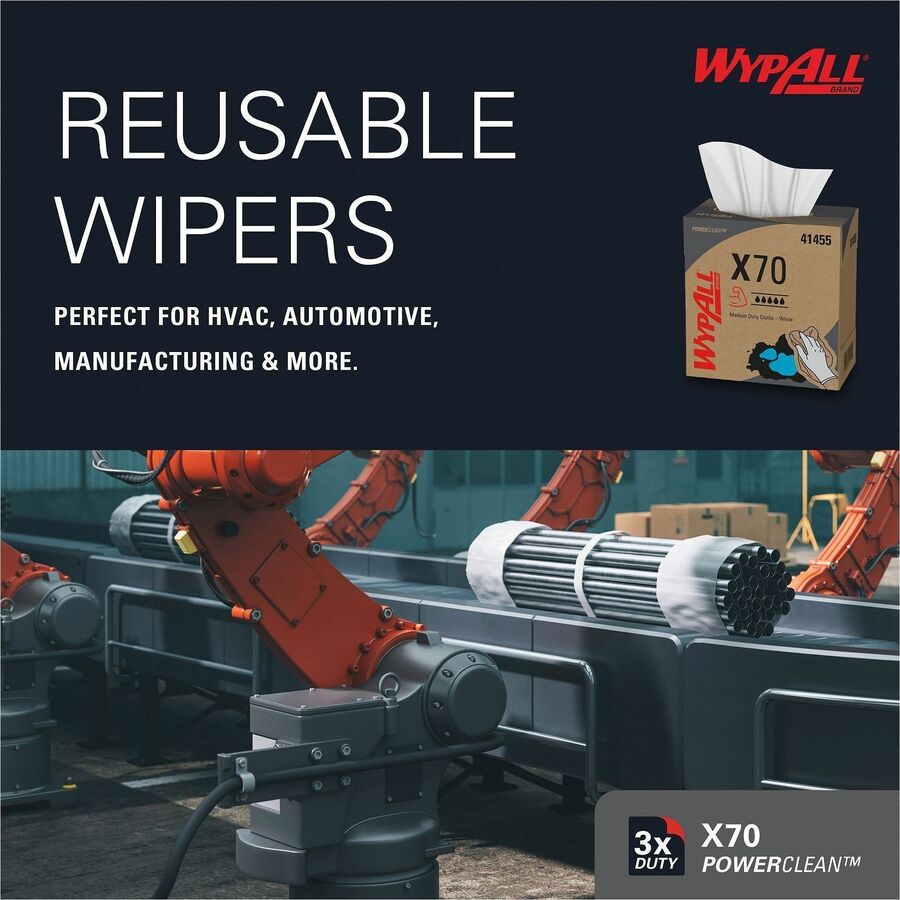Wypall PowerClean X70 Medium Duty Cloths - Pop-Up Box - 41455