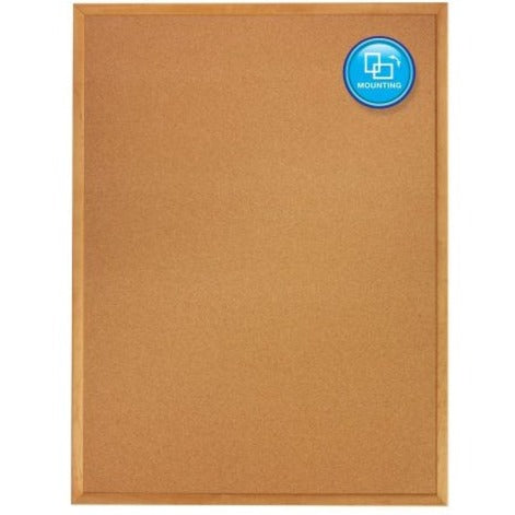 Quartet Standard Cork Bulletin Board, Oak Finish Frame, 6' x 4' - 3413830700