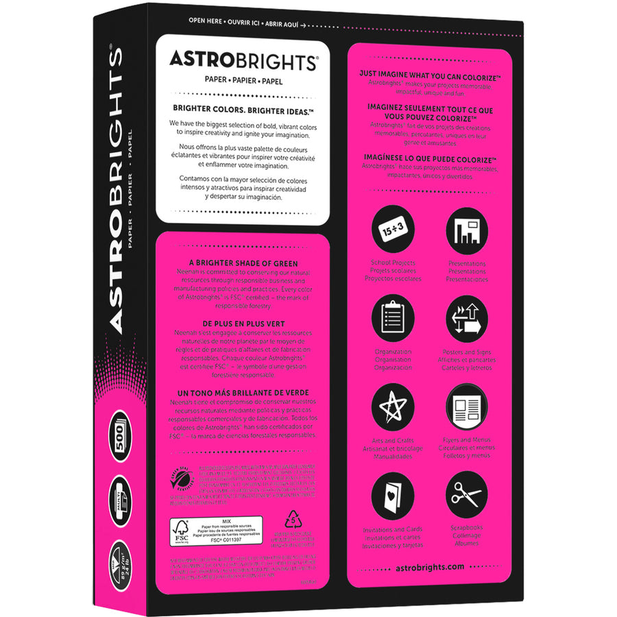 Astrobrights Color Copy Paper - Fireball Fuchsia - 21688
