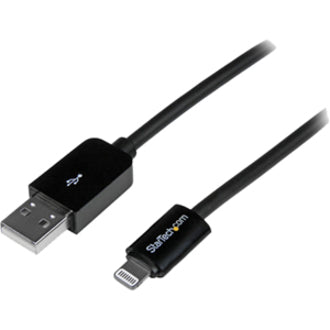 StarTech.com 2m (6ft) Long Black Apple® 8-pin Lightning Connector to USB Cable for iPhone / iPod / iPad - USBLT2MB