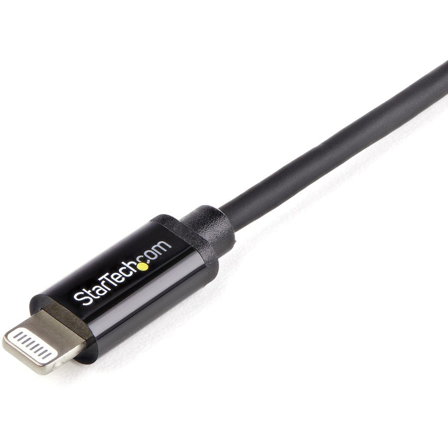 StarTech.com 2m (6ft) Long Black Apple® 8-pin Lightning Connector to USB Cable for iPhone / iPod / iPad - USBLT2MB