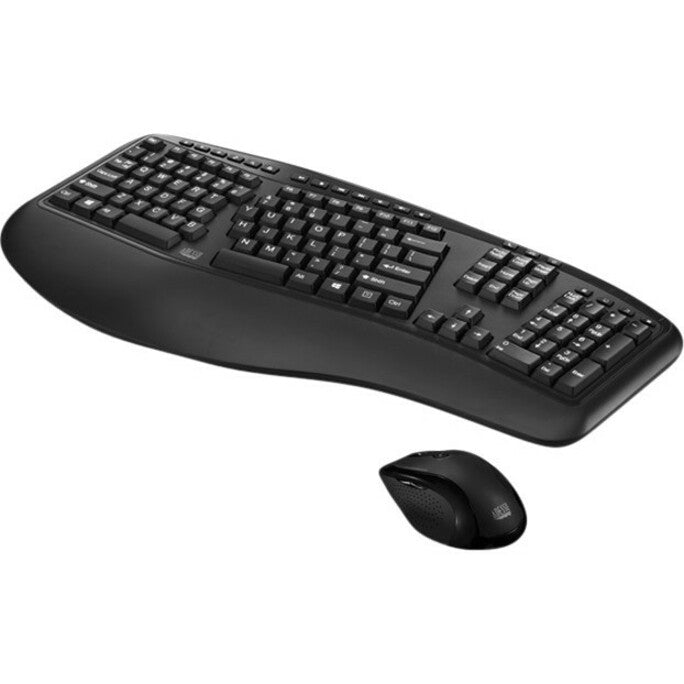 Adesso Wireless Ergonomic Keyboard and Laser Mouse - WKB-1500GB