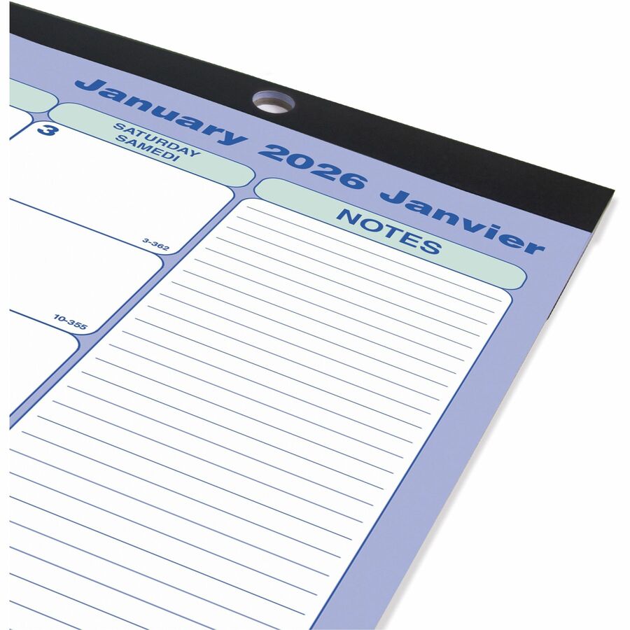 Blueline Monthly Desk Pad Calendar, 17-3/4" x 10-7/8" , Bilingual - C181700B
