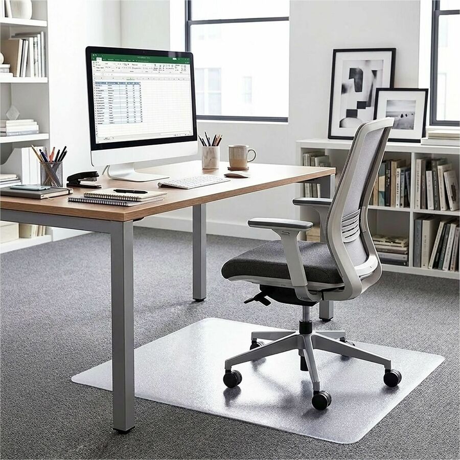 Lorell Rectangular Chair Mat for Standard-Pile Carpet - 48" x 51" - 69704