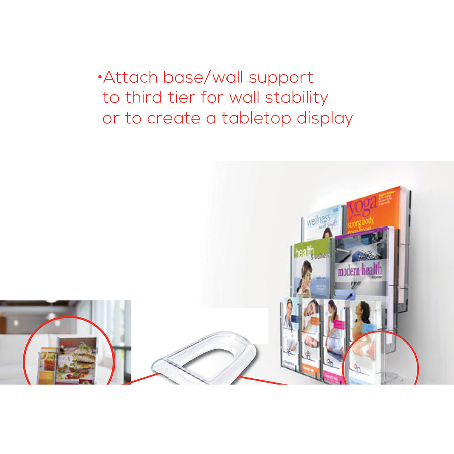 Deflecto Lit Loc Interlocking Magazine Display - 772001