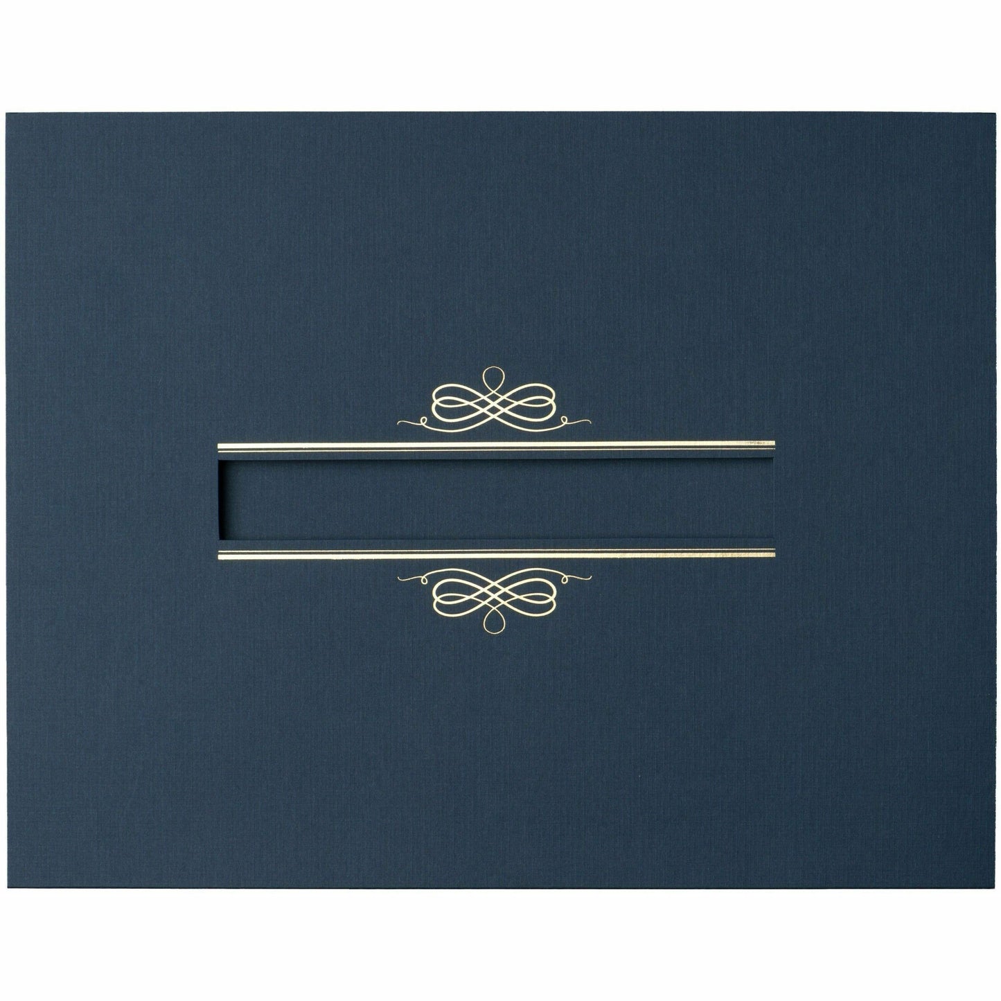 St. James® Certificate Holders with Window, Linen, Navy Blue, Pack of 5, 83538