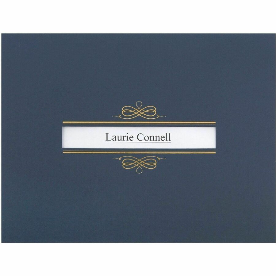 St. James® Certificate Holders with Window, Linen, Navy Blue, Pack of 5, 83538 - 83538