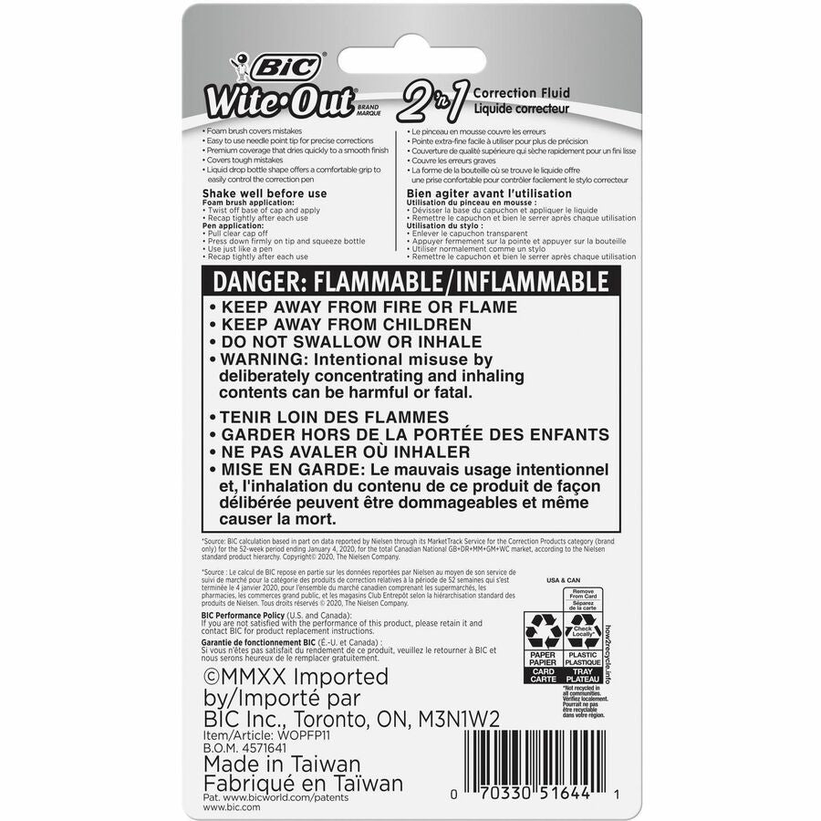 BIC Wite-Out Correction Pen - WOPFP11-WHI