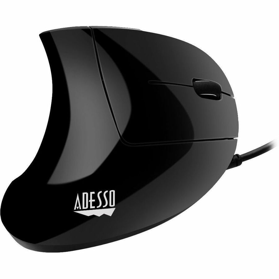 Adesso iMouse Vertical Ergonomic Mouse Black with Blue LED light - IMOUSE E1