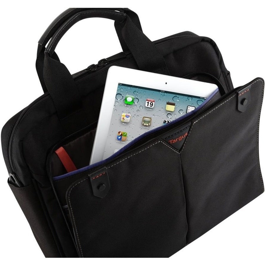 Targus Classic+ CN514CA Carrying Case for 13" to 14.1" Apple iPad Notebook, Business Card, Cellular Phone, Cable, Earphone, Pen, Accessories, Tablet - Black - CN514CA