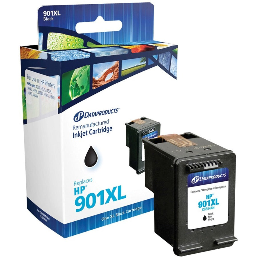 Clover Technologies High Yield Inkjet Ink Cartridge CC654AN, 901XL - Black - 1 Each