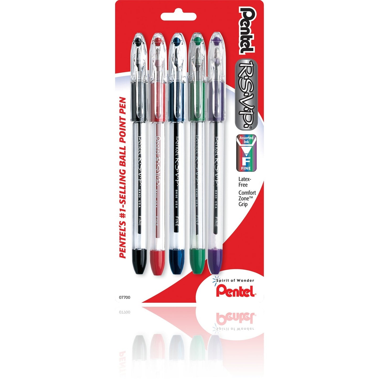 Pentel R.S.V.P. Ballpoint Pens, 5 Pack