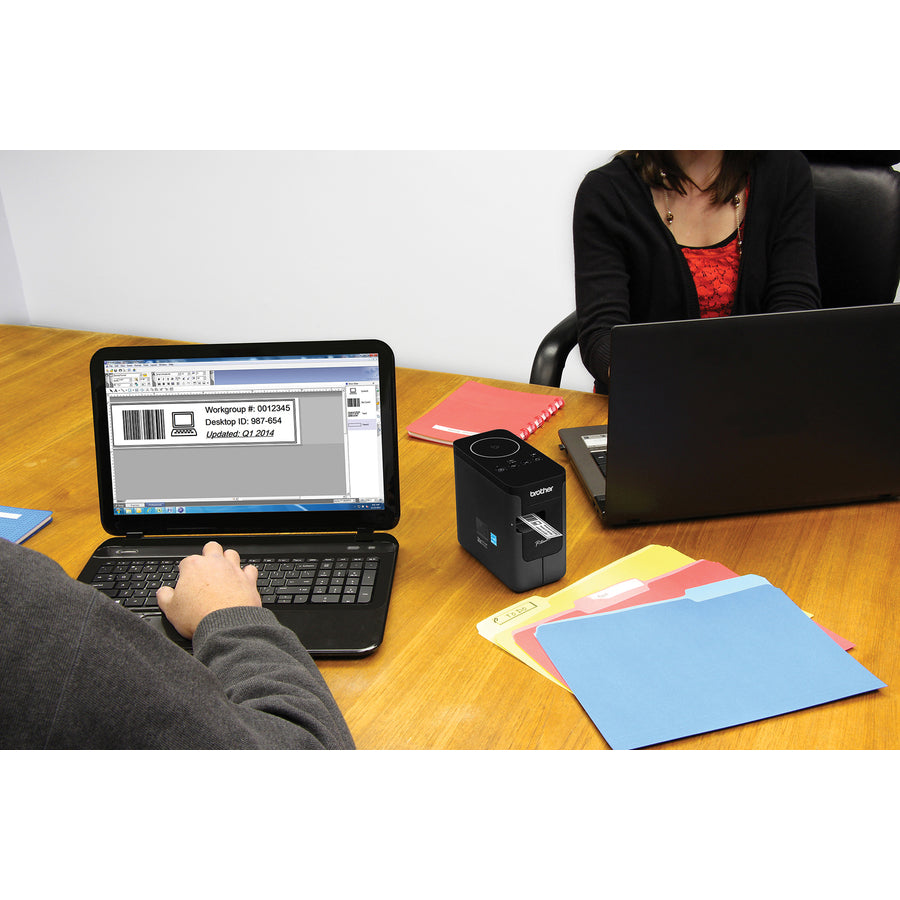 Brother P-touch PT-P750w Desktop Thermal Transfer Printer - Color - Label Print - USB - IEEE 802.11b/g/n Wireless LAN - With Cutter - PT-P750W