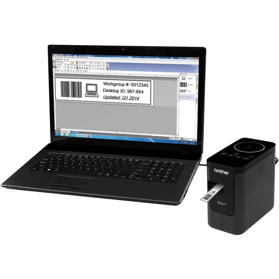 Brother P-touch PT-P750w Desktop Thermal Transfer Printer - Color - Label Print - USB - IEEE 802.11b/g/n Wireless LAN - With Cutter - PT-P750W