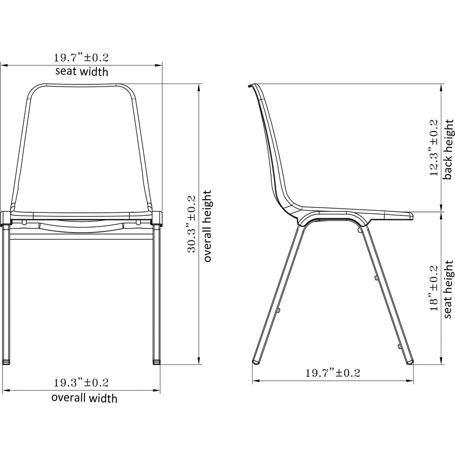 Lorell Molded Stacking Chairs - 85567