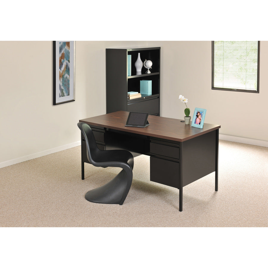 Lorell Fortress Series Double-Pedestal Desk - 60927