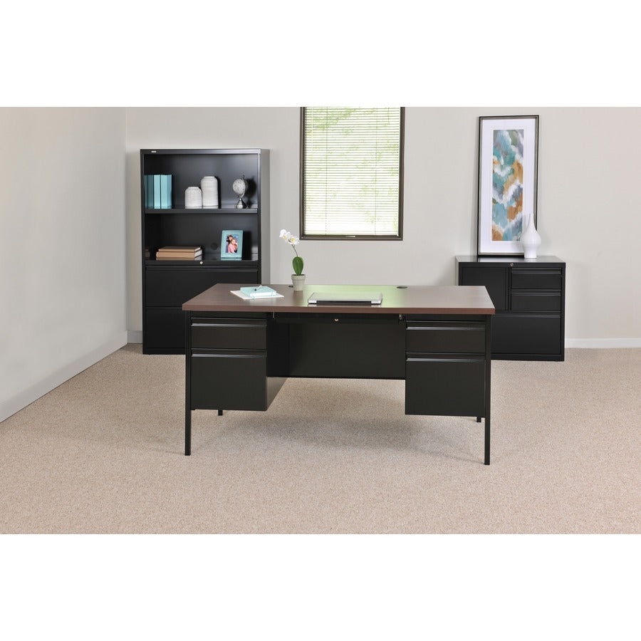 Lorell Fortress Series Double-Pedestal Desk - 60927