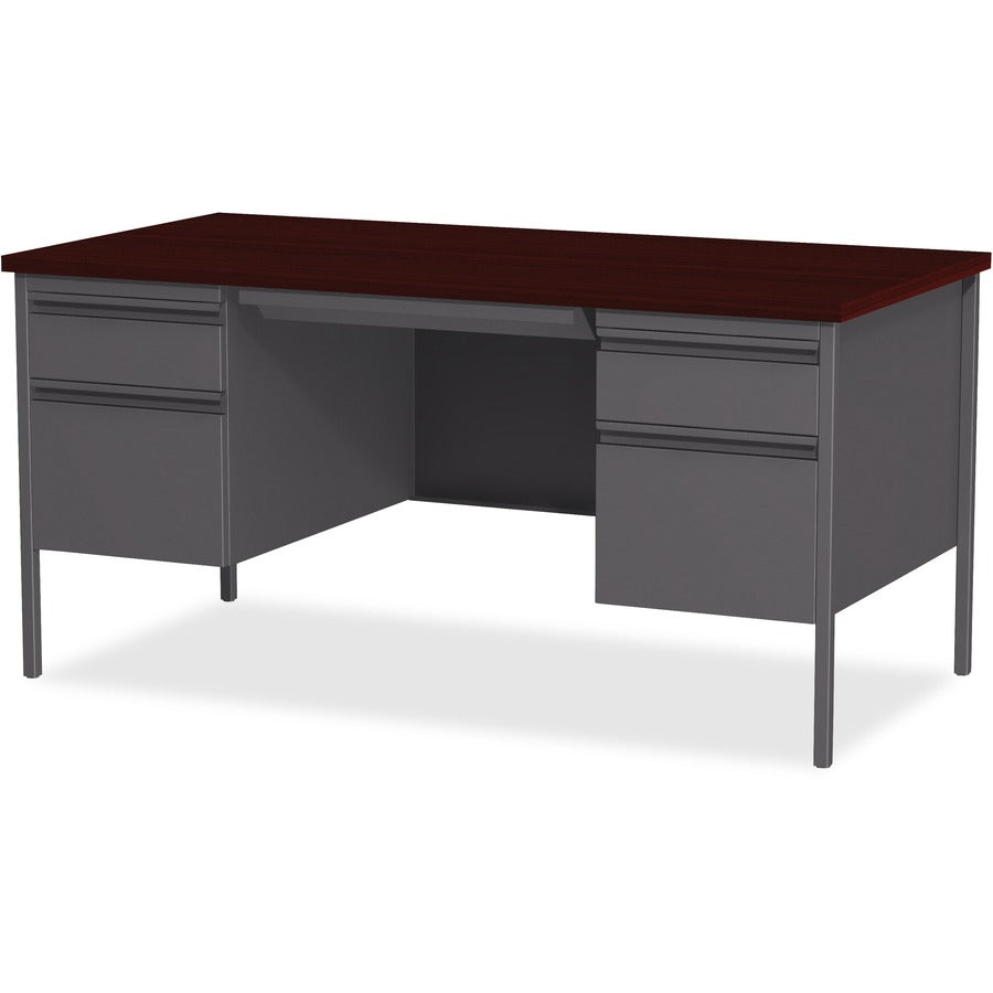 Lorell Fortress Series Double-Pedestal Desk - 60928
