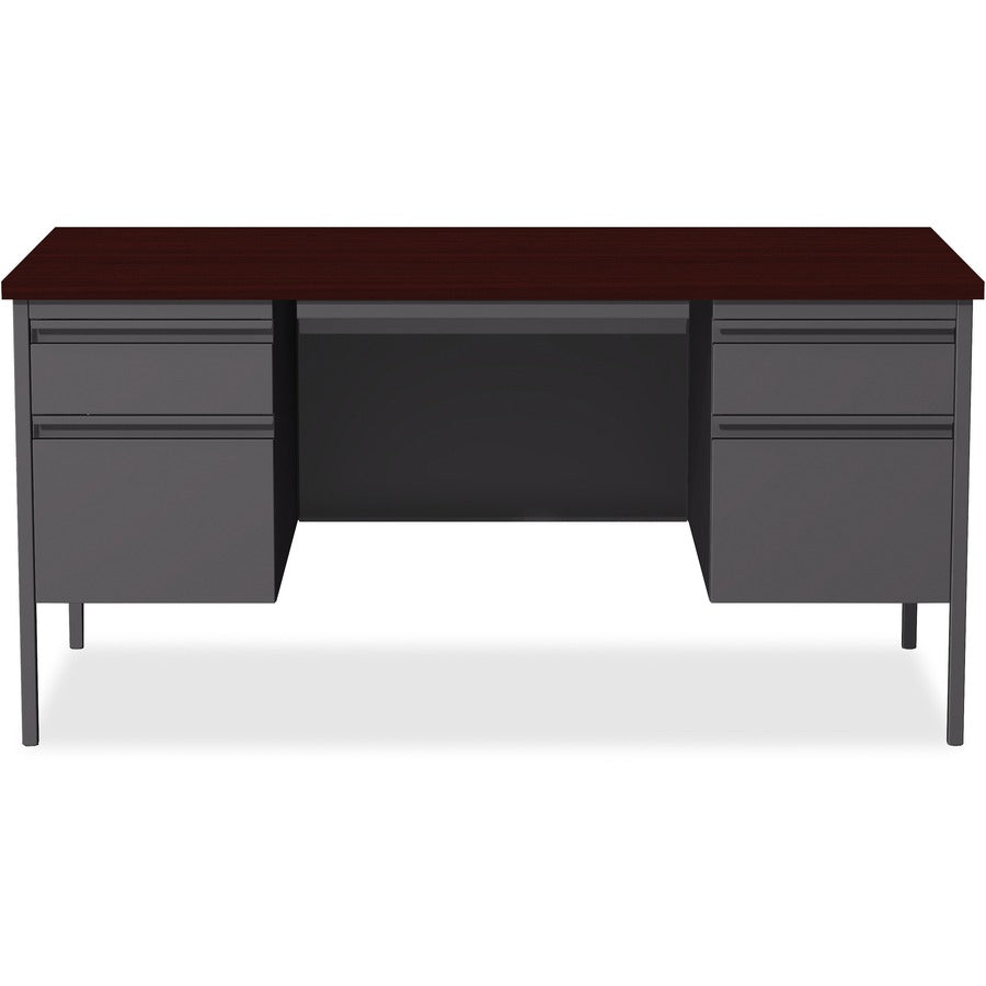 Lorell Fortress Series Double-Pedestal Desk - 60928